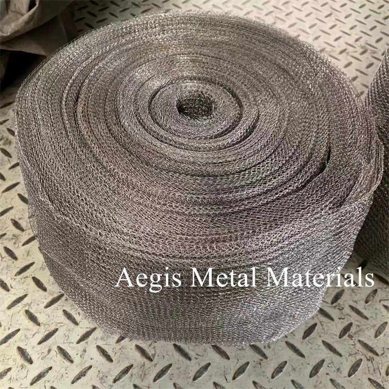 Nickel Molybdenum Tungsten Tantalum Niobium Titanium Stainless Steel Copper Brass Knitted Mesh Metal Knit Mesh for Exhaust System