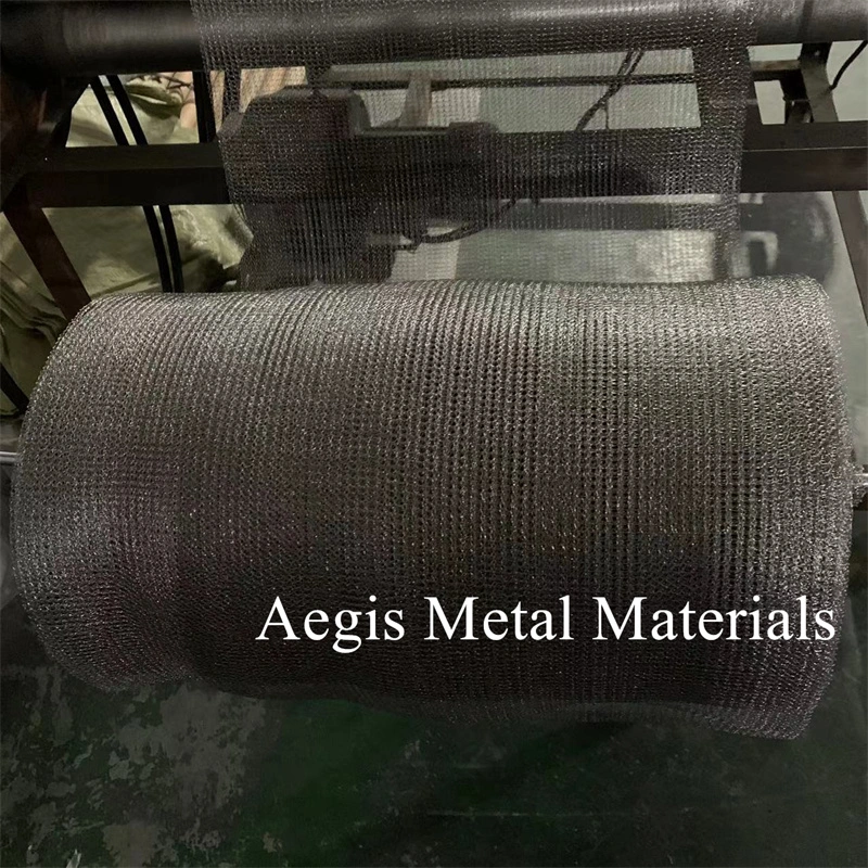 Nickel Molybdenum Tungsten Tantalum Niobium Titanium Stainless Steel Copper Brass Knitted Mesh Metal Knit Mesh for Exhaust System