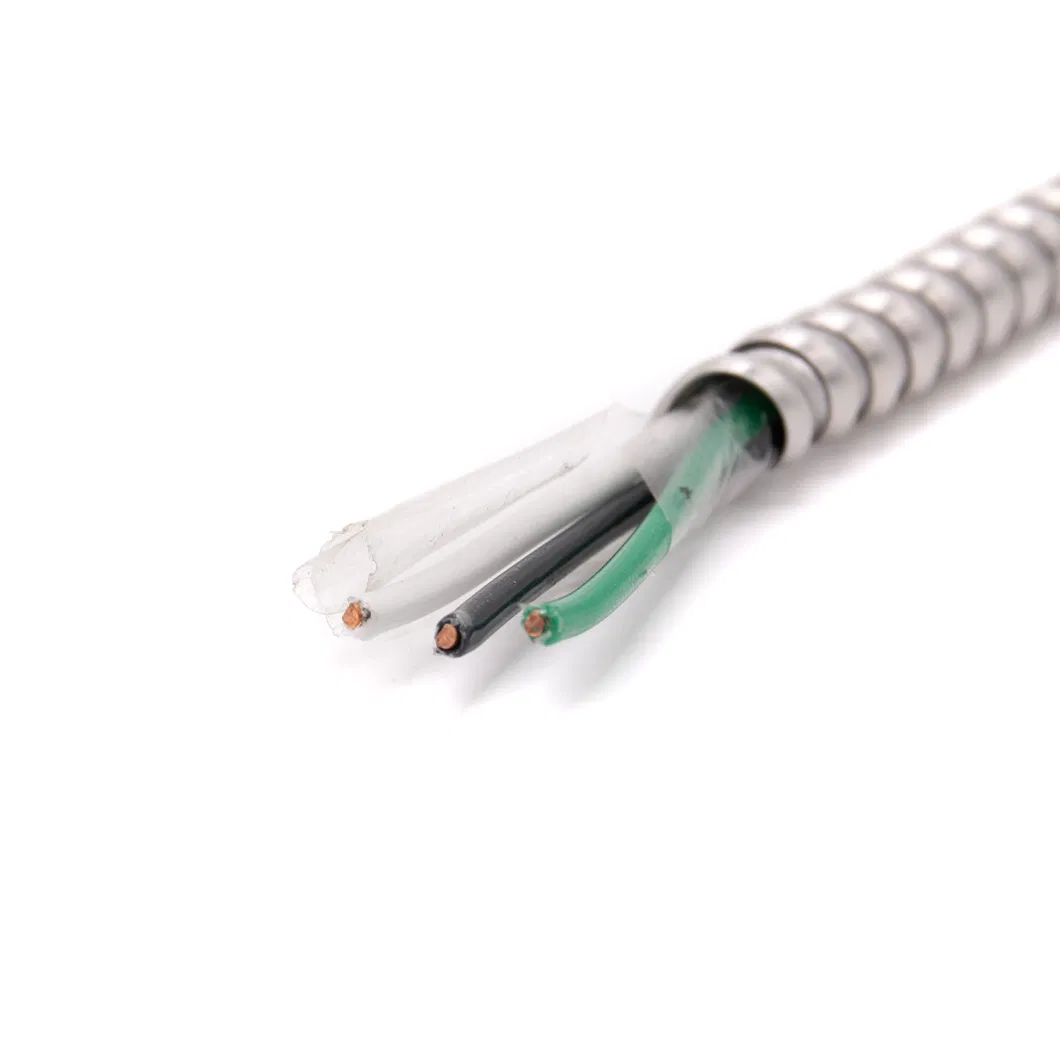 12/2 UL1569 Mc/Bx Cable with Thhn Conductor AA8000 Interlocked Armored Wire Jacketed 600V Metal Clad