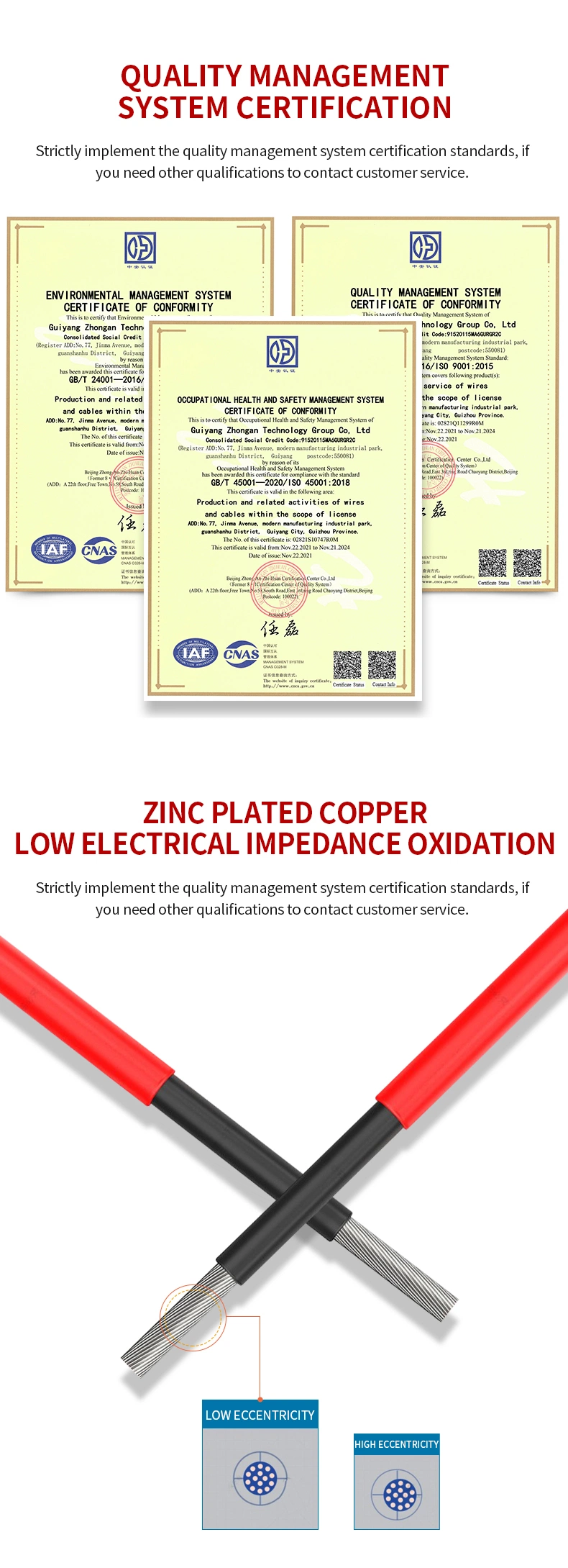 PV1-F Solar Cable Tinned Copper XLPE DC Photovoltaic Cable for Solar Panels