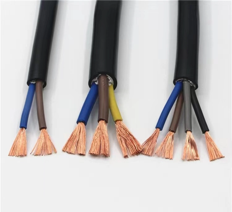 Multi Conductors Flexible Cable Rvv 2 3 4 5 Core 0.75 1 1.5 2.5 4 6mm Flame Retardant Electrical Cable Wire Power Cable