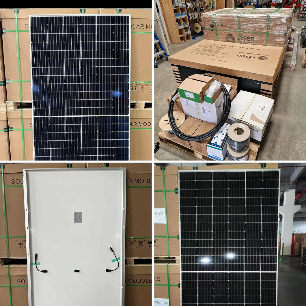 Risen Solar Panel 430W 435W 440W 445W 450W Perc Black Frame Monofacial PV Modules