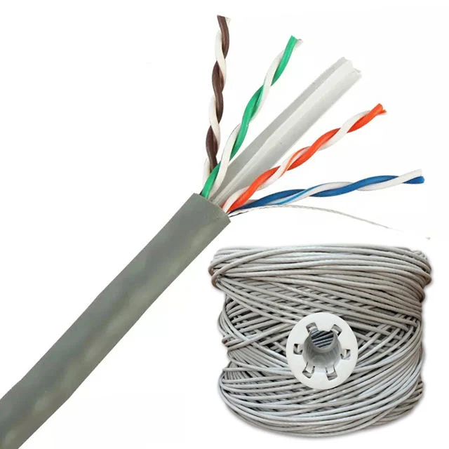 OEM Communication Cable U-UTP Cat. 6 Network Indoor 23AWG Copper UTP CAT6 Cable 305m Roll