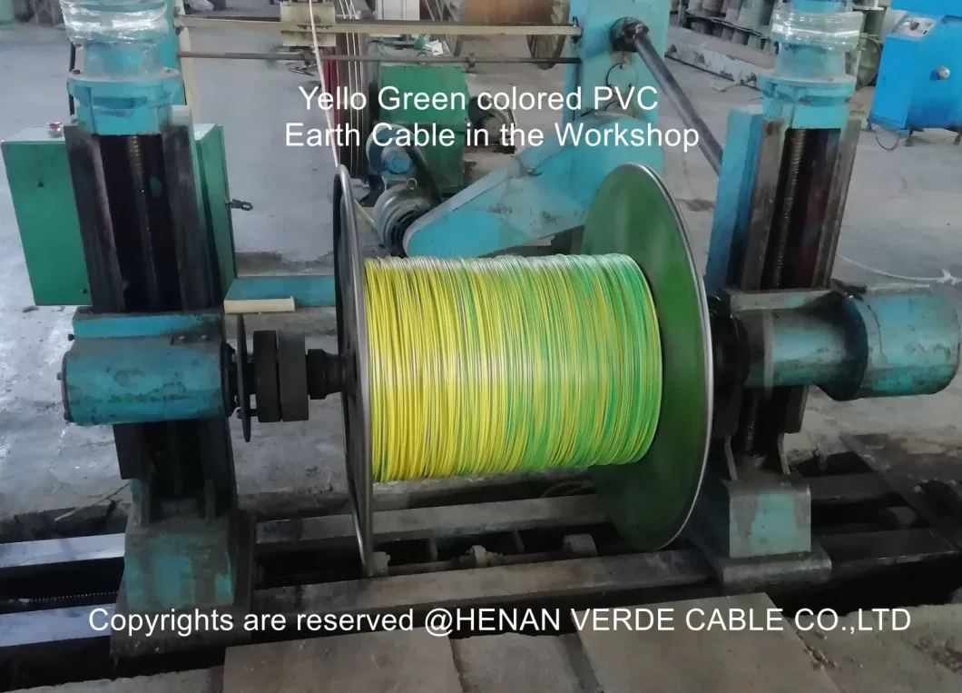 RoHS PVC Insulated LSZH Sheath Copper Earth Ground Green Yellow Electric Wire Electrical Cable