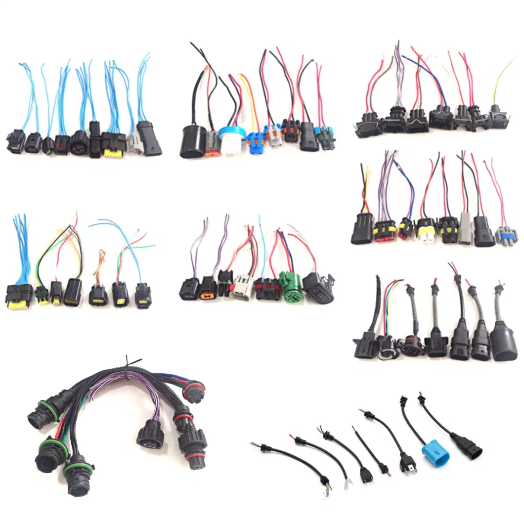 Car H1 H4 H11 9005 9006 9007 Hb3 LED Light HID Headlight Bulb Ceramic Auto Wire Connector Pigtails Wiring Harness