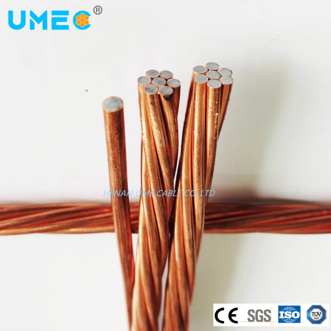 ASTM B-452 Standards with 40% Conductivity Electric Wire Copper Clad Steel Wire CCS