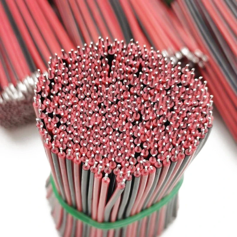 2468 Electronic Wire 22AWG Red and Black Dual Parallel LED Light Strip Connecting Flat Cable Double Ended Tinned Wire Harness Custom