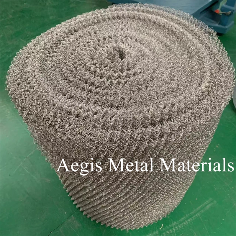 Nickel Molybdenum Tungsten Tantalum Niobium Titanium Stainless Steel Copper Brass Knitted Mesh Metal Knit Mesh for Exhaust System