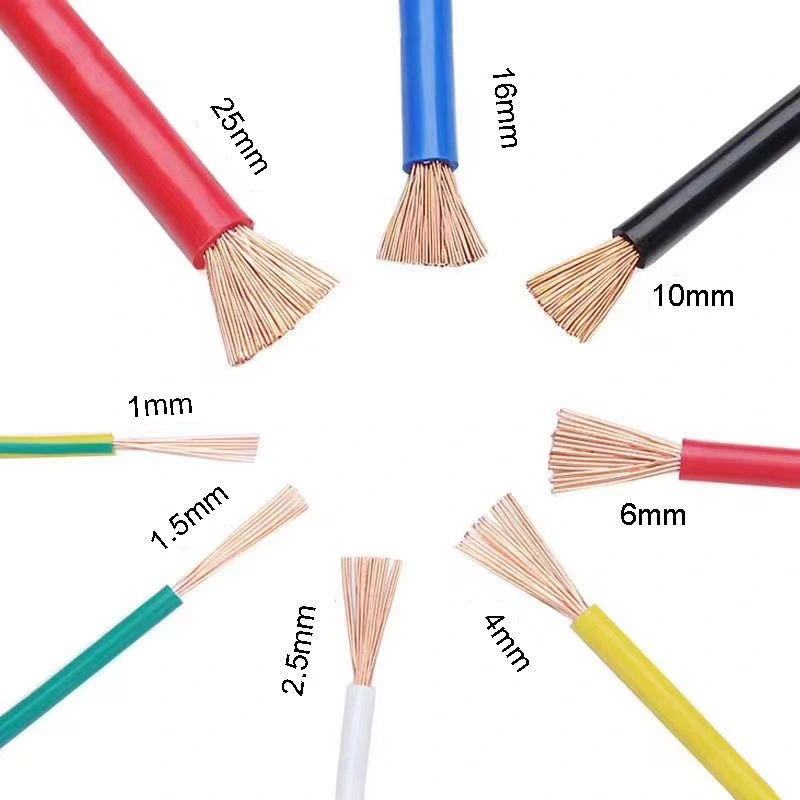 Factory Direct Supply Stranded Copper Wire H07V-K 1 X 2.5mm 1X4mm 1X25mm PVC Cable
