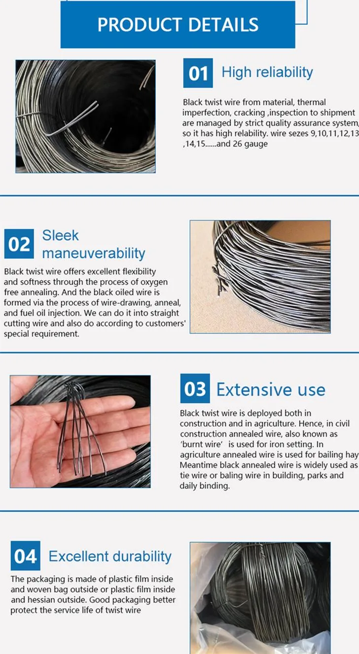 Black Steel Wire Twisted Binding Wire/Steel Wire/Twisted Wire/Iron Wire for Construction Building