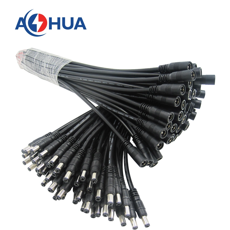 Ahua LED Strip Light 200mm 20 22 24AWG Cable Electrical Wire Quick DC Male Female 2.1 mm Connector