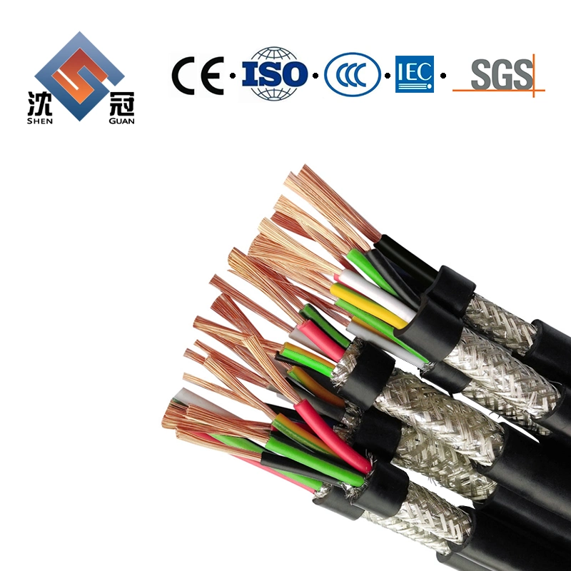 Shenguan Tin Copper Core Wire Signal Transmission Multimedia Cable 4 Core Rubber Insulated Power Cable Electric Cable Wire Cable Electrical Supplies