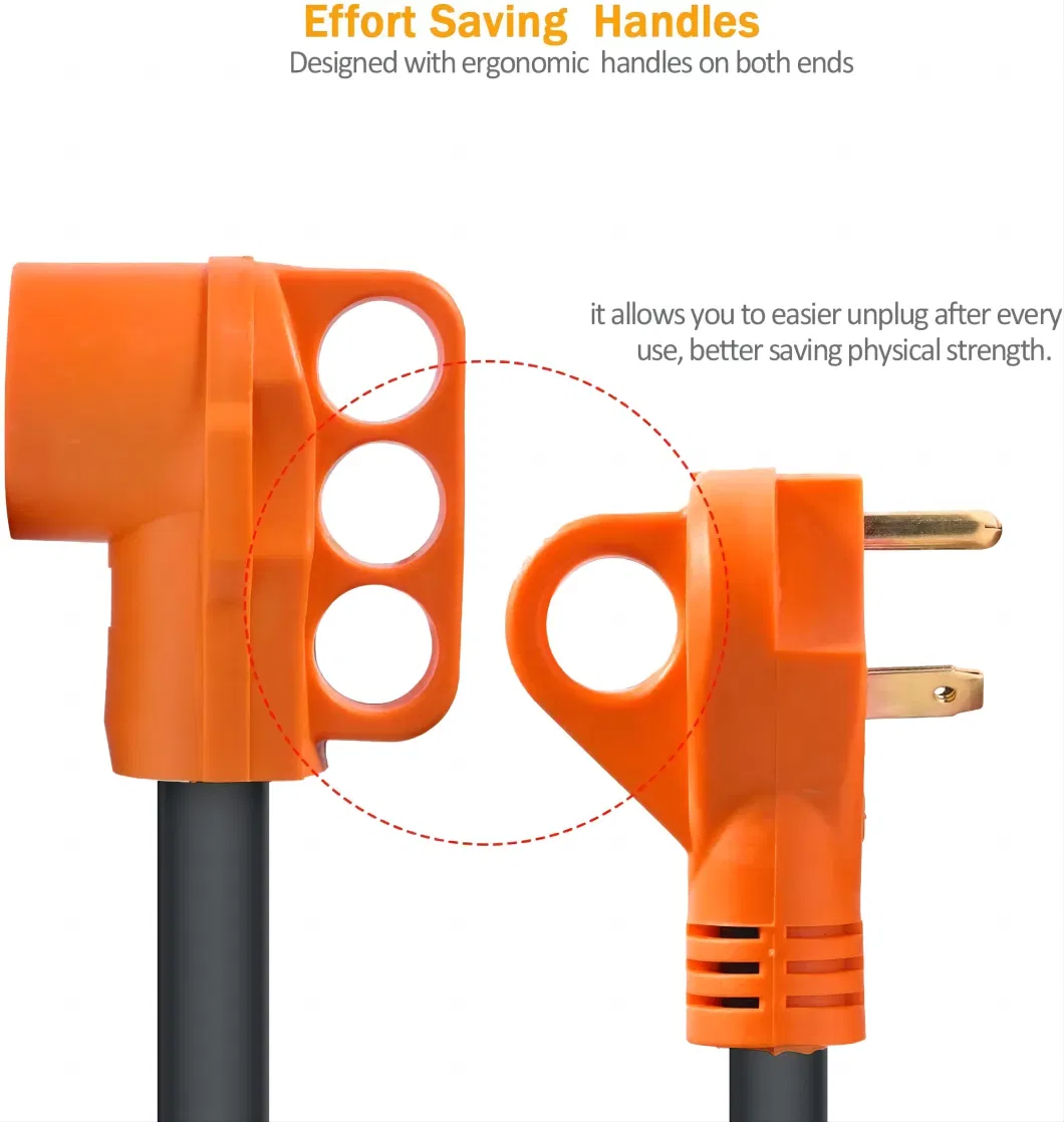 27.5 Inch 45 AMP Electrical Adapter 10 Gauge Heavy Duty Cord Cable