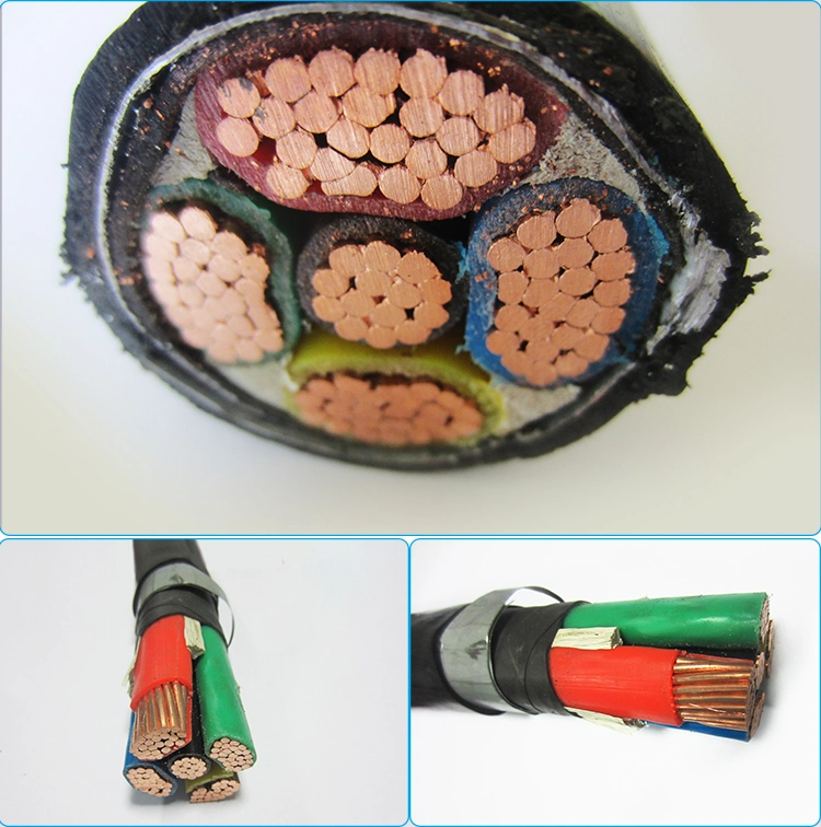 3 Core 5 Core 2.5 mm 6mm 10mm 16mm 25mm 50mm Copper Conductor Cable PVC Electrical Cable 3X25