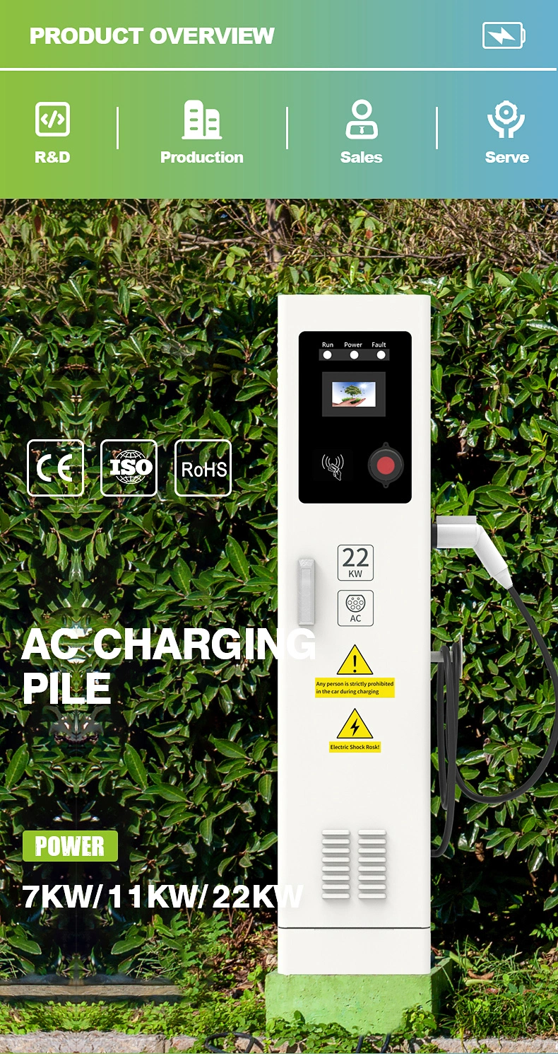Ground-Mounted EV Charging Station 7kw Car Charger Electric Vehicle Power Supply