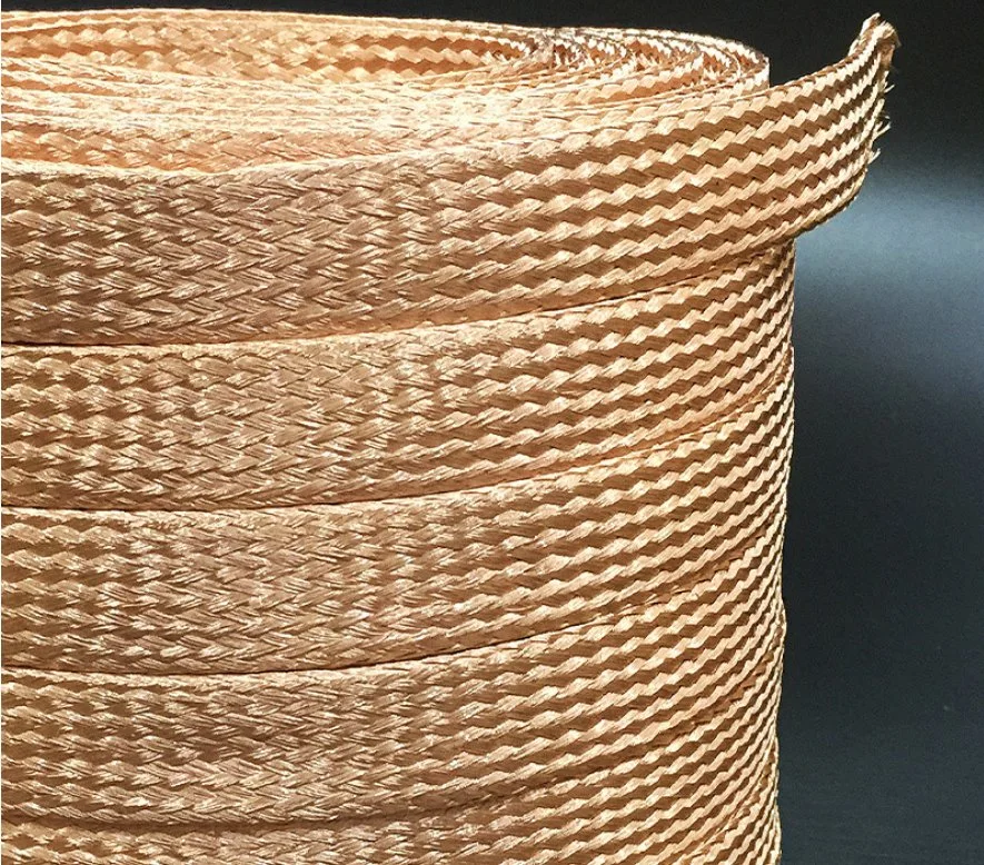 Flat Flexible Bare Braided Copper Wire