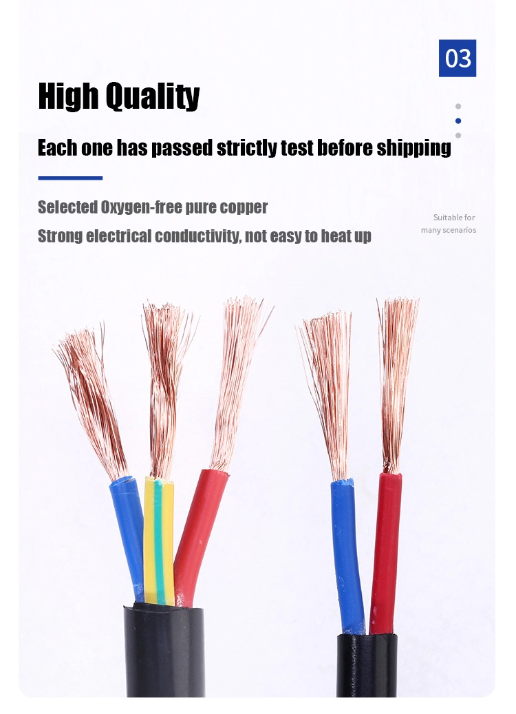 High Quality Low Voltage 8mm 12 Rvv Copper PVC Electric House Wire Electric Wire Cable Electrico Price List