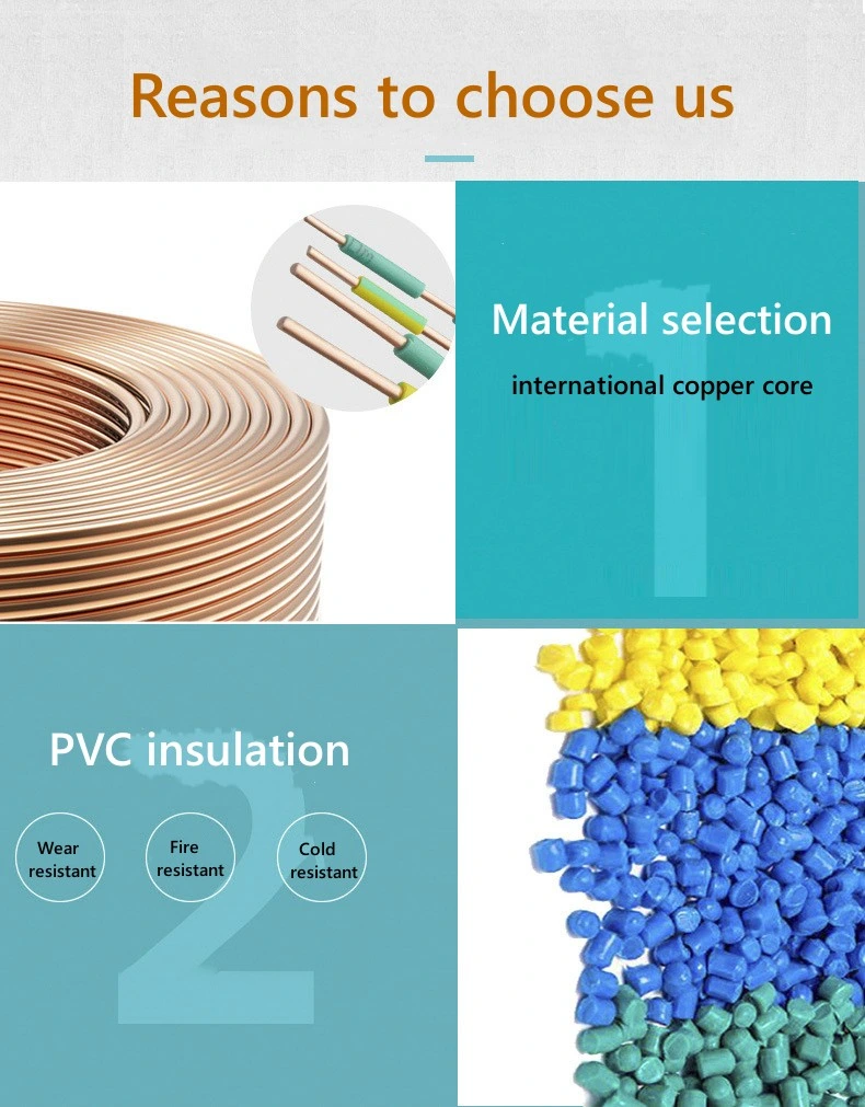 Copper Conductor PVC Electrical House Wiring Single Core Power Cable Earth Wire