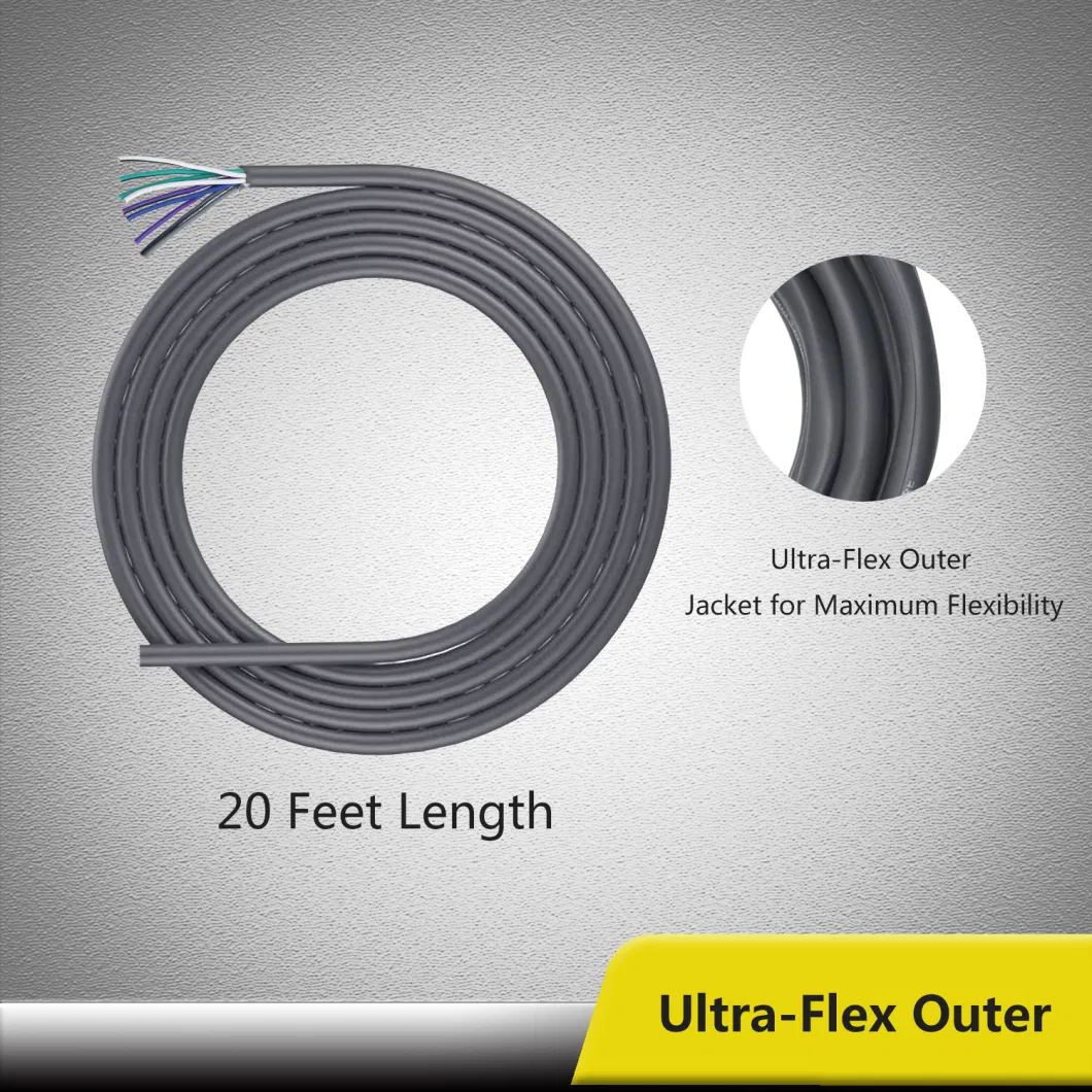 Edge Sw9c18-20 20-Feet 9-Conductor Speaker Cable, 18AWG Pure OFC, Ultra-Flex and Easy Peel Jacket, 4-Channel Speaker Wire and Remote Wire