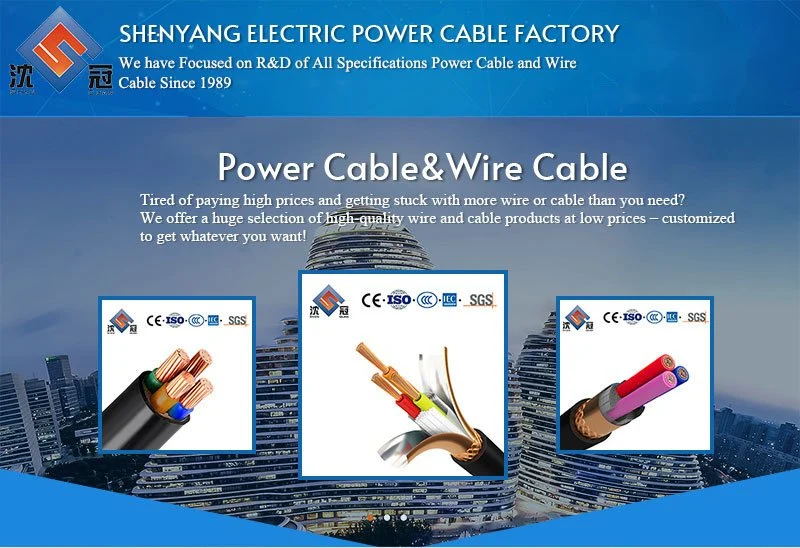 Shenguan American Standard Cable and 0.75mm2 LV Control Cable Cvv Electrical Wire Made in China Electric Cable