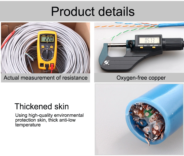 OEM Communication Cable U-UTP Cat. 6 Network Indoor 23AWG Copper UTP CAT6 Cable 305m Roll