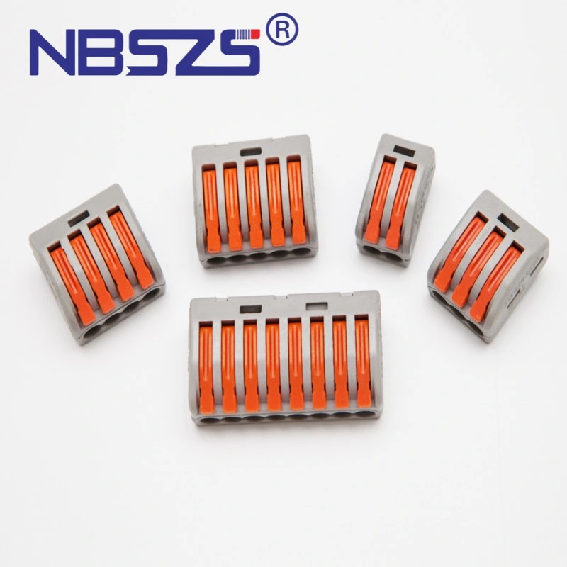 Mini Universal 4p 4 Way Conductor Wiring Push in Quick Wire Connector Terminal Block Splice Electrical Cable Connector