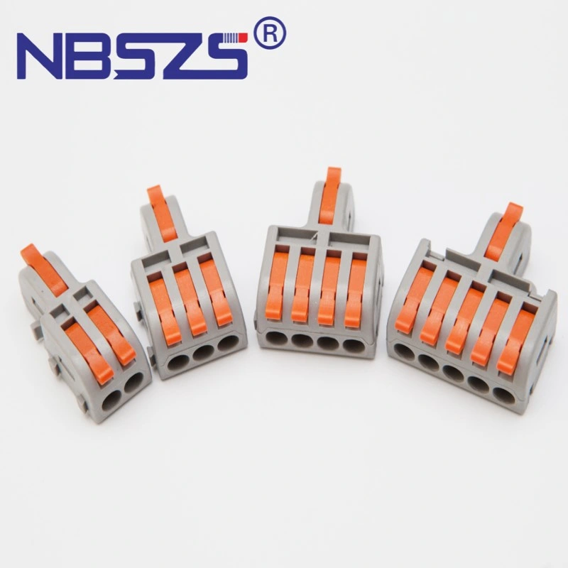 Mini Universal 4p 4 Way Conductor Wiring Push in Quick Wire Connector Terminal Block Splice Electrical Cable Connector