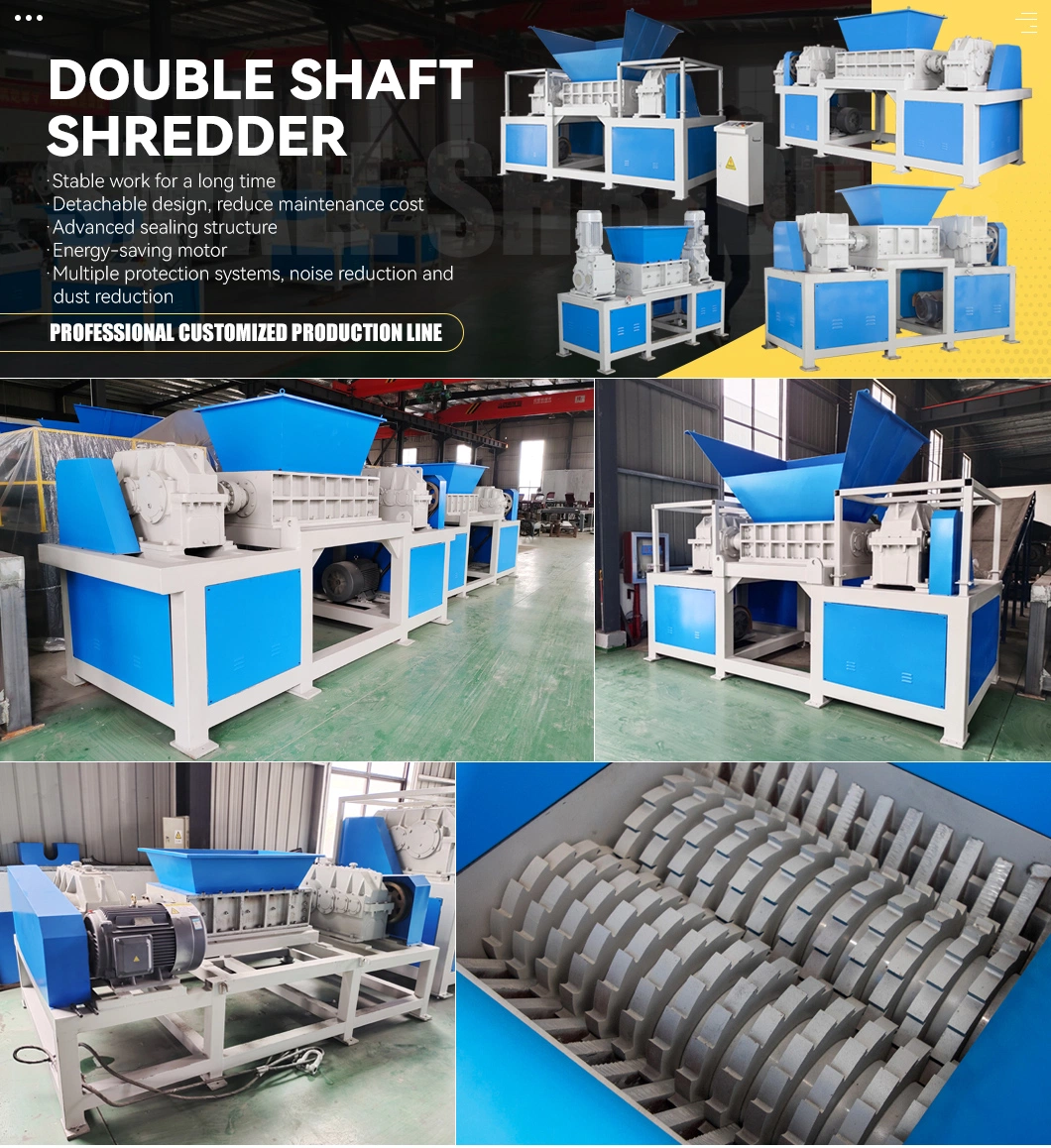 Double Shaft Fine Brass/Electrical Copper Cuprum Wire/Pipe/Cable Cutter Heavy Motor Crusher Shredder Machine