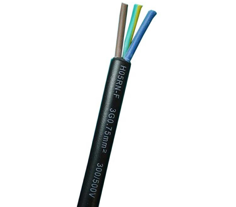 VDE Standard Rubber Insulation 3X2.5mm 3X1.5mm Pure Copper Flexible H05rr-F Electrical Power Cable