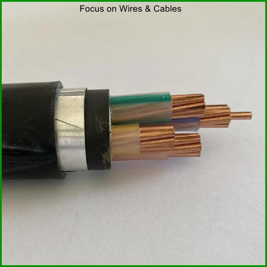 4 Core 35mm Electrical XLPE Insulated PVC Sheathed Steel Wire Armored Power Cable