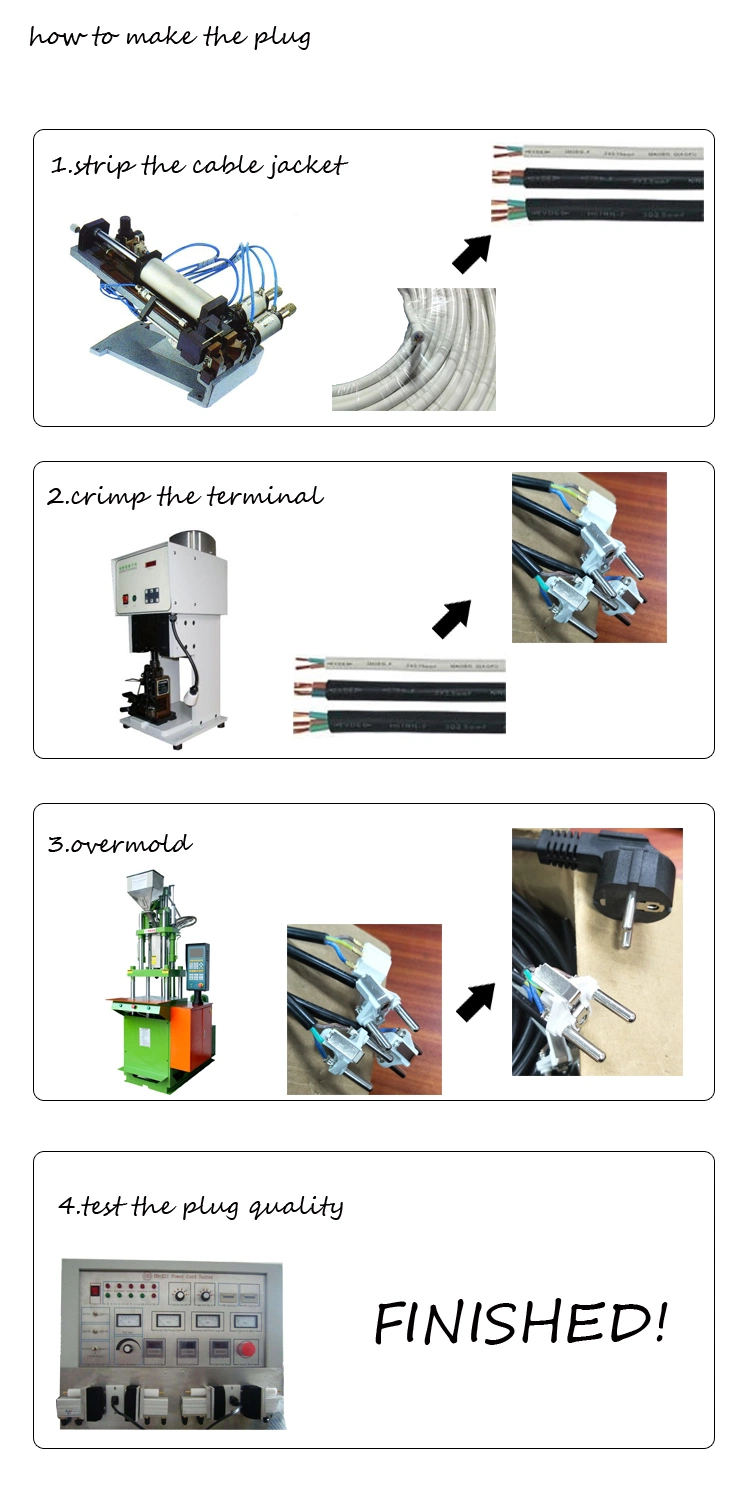 USB Cable Plug Connector Molding Making Machine / Plastic Injection Molding Machine