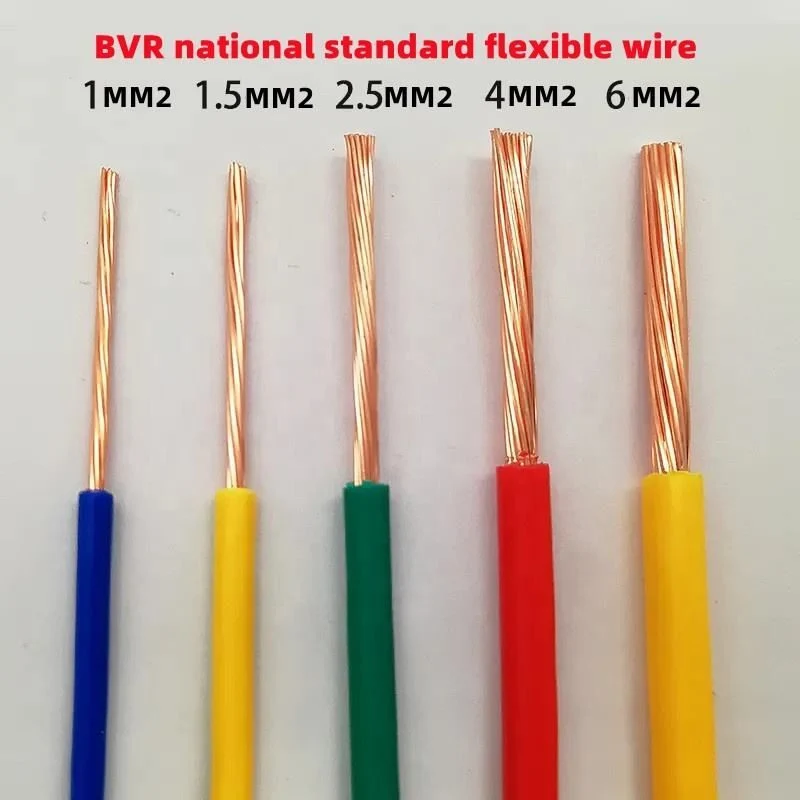 Copper Conductor Material and PVC Jacket Home Electric Wire Cable 1.5mm 2.5mm