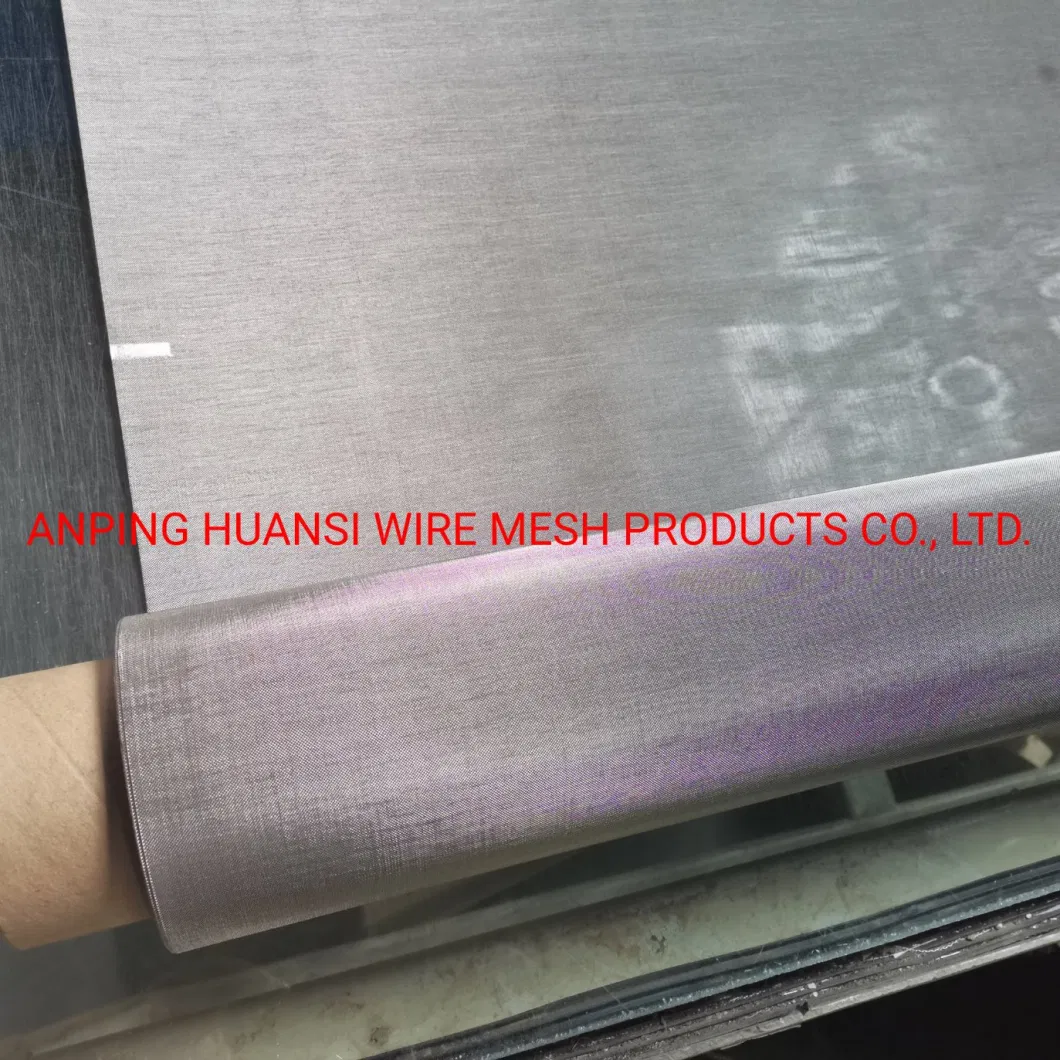 110 Micron Pure-Black Titanium Wire Mesh Filter Cloth Twill Weave