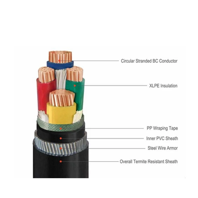 Multi Core Pure Copper Conductor XLPE Insulation Electrical Cable Nyy Yjv