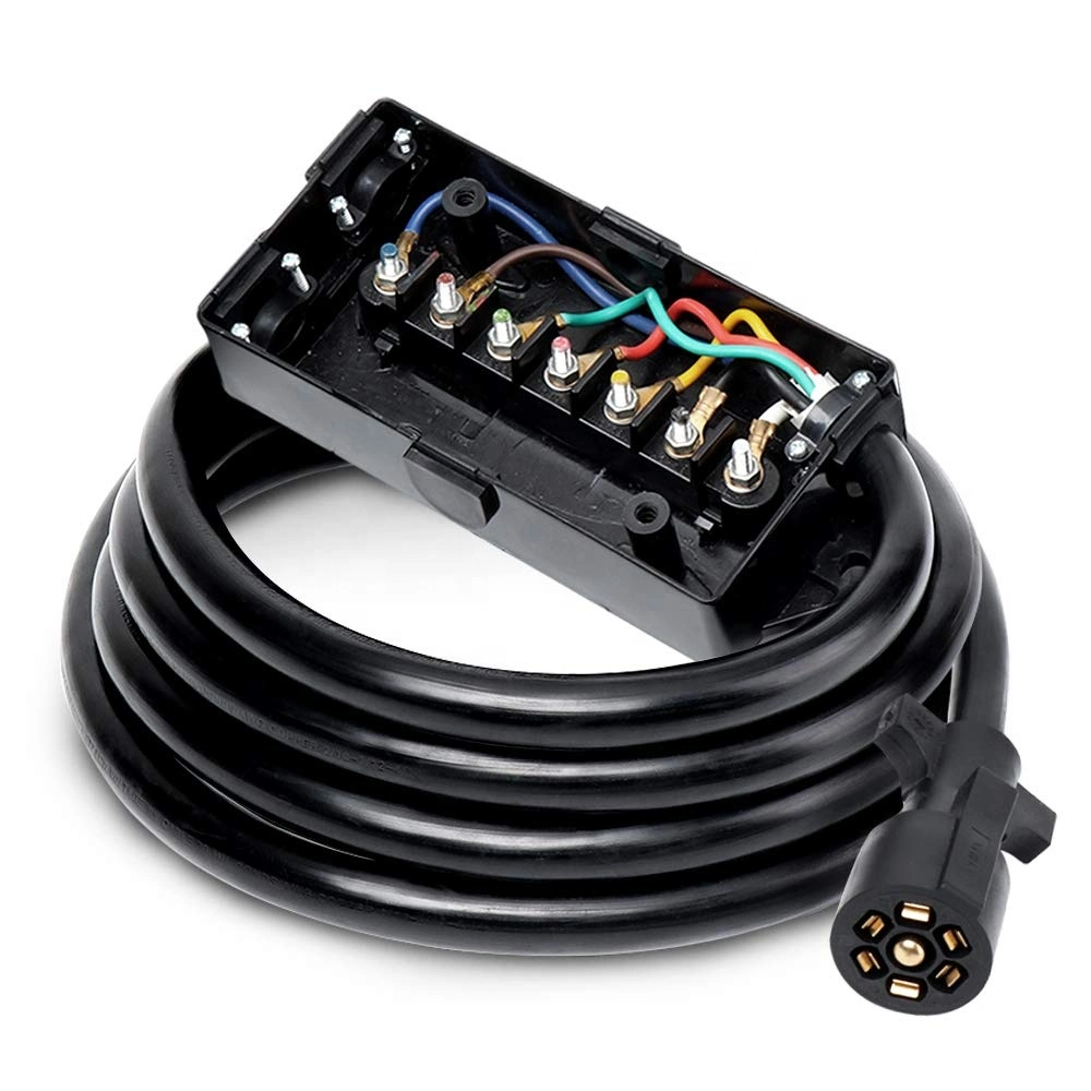 American 7 Pin Trailer Electrical Cable with Junction Box