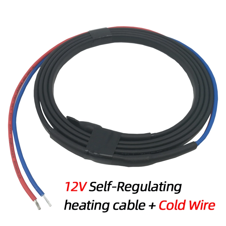 40cm Cold Wire Connected 12V Self-Regulating Heating Cable PE Insulation Low Voltage PTC Heater