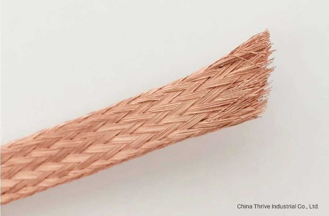 Flat Flexible Bare Braided Copper Wire