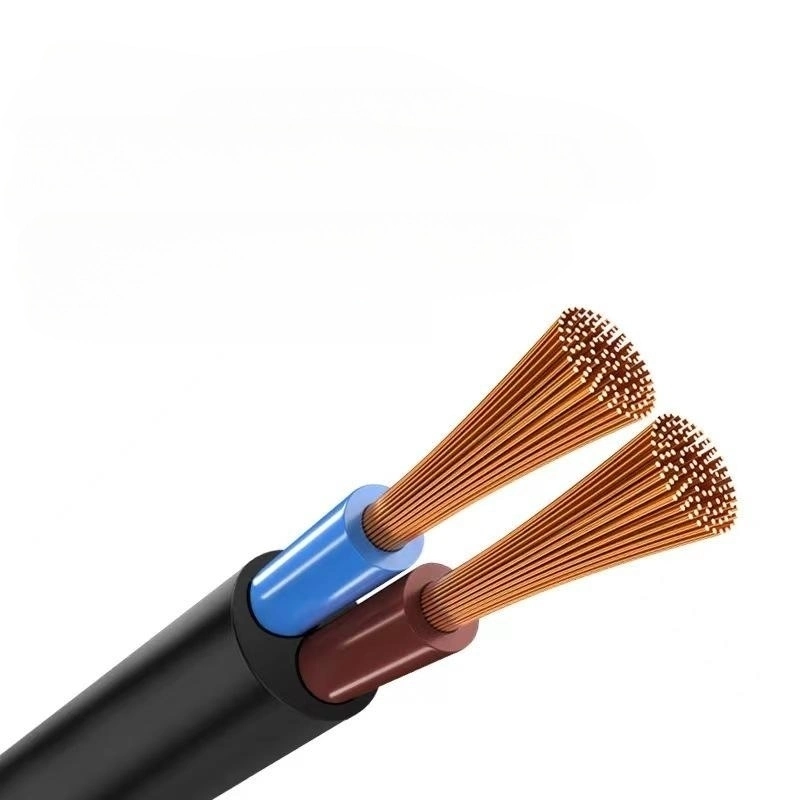 Copper Core PVC Insulation and Sheath Flat Flexible Wire Cable Cord Rvv H05VV-F 2*0.75mm, 2*1.5mm2, 2*1mm, 2*2.5mm, 2*4mm; 2*6mm Electric Wire