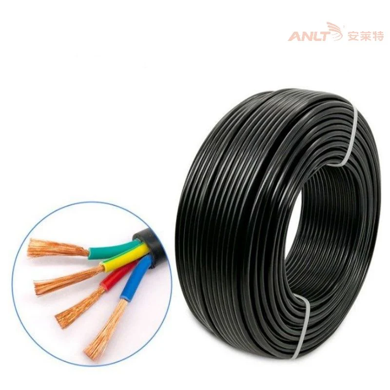 Black Electrical PVC Wire Power Cable Multi Conductor Flexible Cable 3 Core Copper Cable