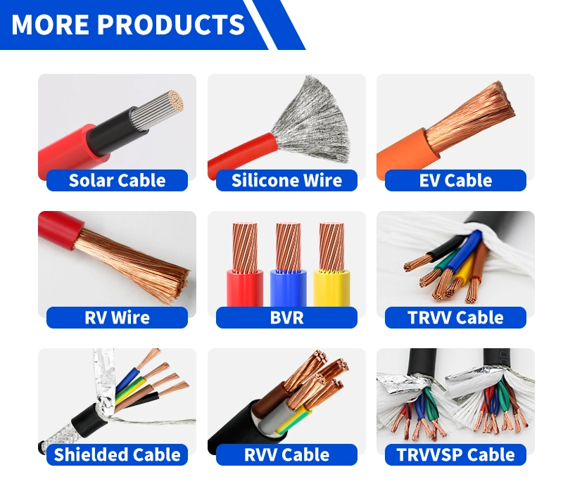 Minzan PV Solar 1000V 1500V Copper Cable En50618/IEC62930 4/6/8/10 mm2 Single Core DC Cable for Solar System