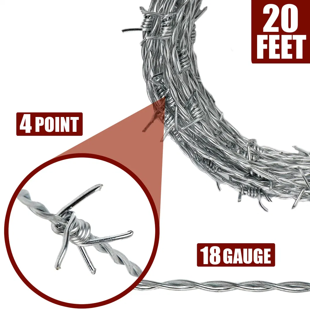 Wholesale 10 Gauge 12 Gauge 20 Gauge Single Strand Electrical Hot DIP Galvanized 50kg Barbed Wire for Africa