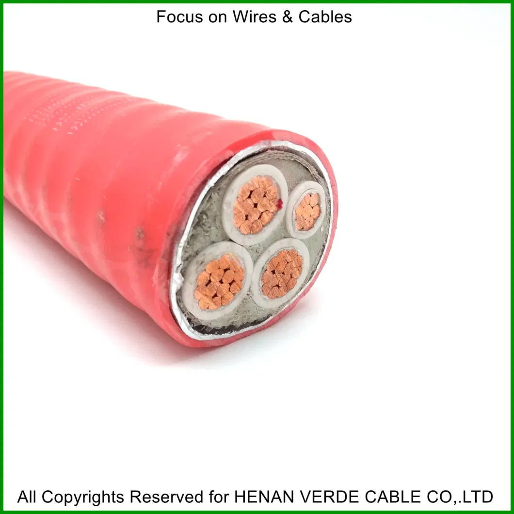 4 Core 35mm Electrical XLPE Insulated PVC Sheathed Steel Wire Armored Power Cable