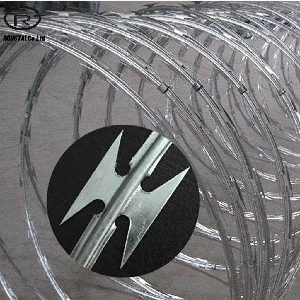Bto-22 450mm Galvanized Razor Blade Wire for Security Fence Concertina Barbed Wire