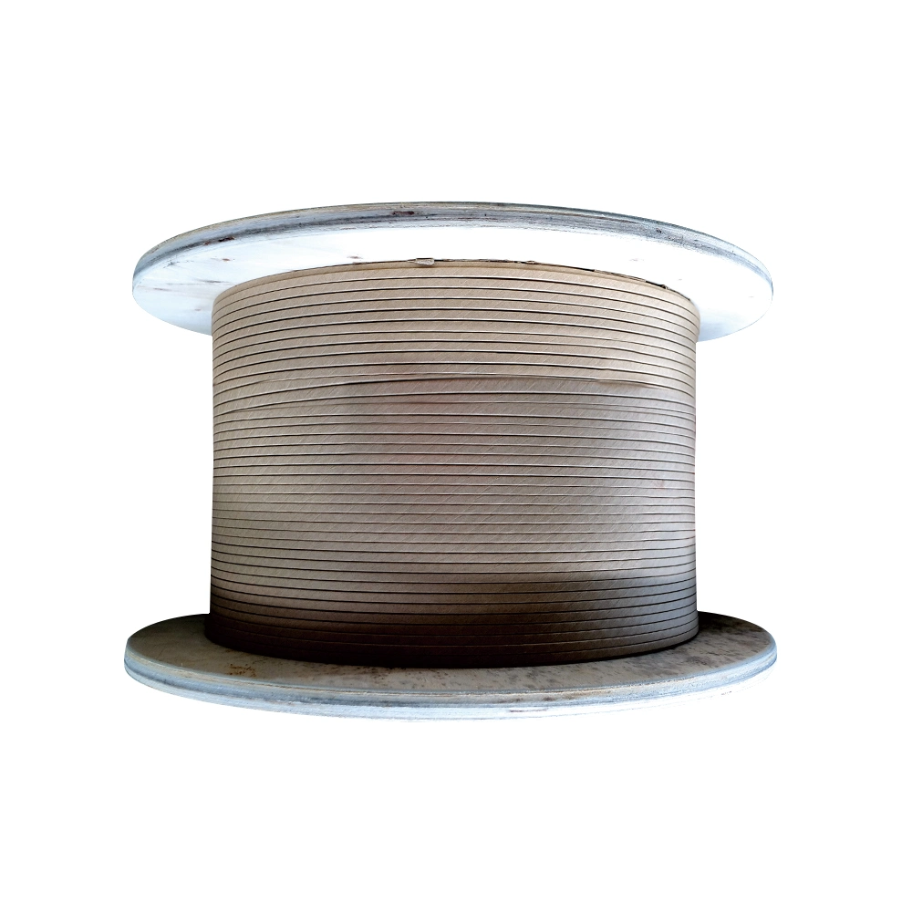 Nomex T410 Covered Al Flat Wire (2 layers, 50% overlap self-lock)