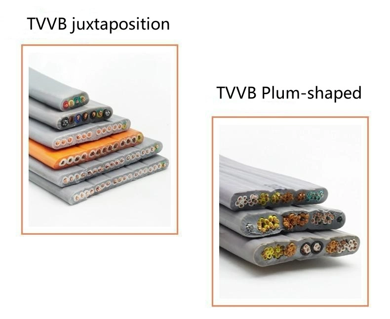 Electrical Elevator Accessories 300/500V or 450/750V Flat Travelling Cable