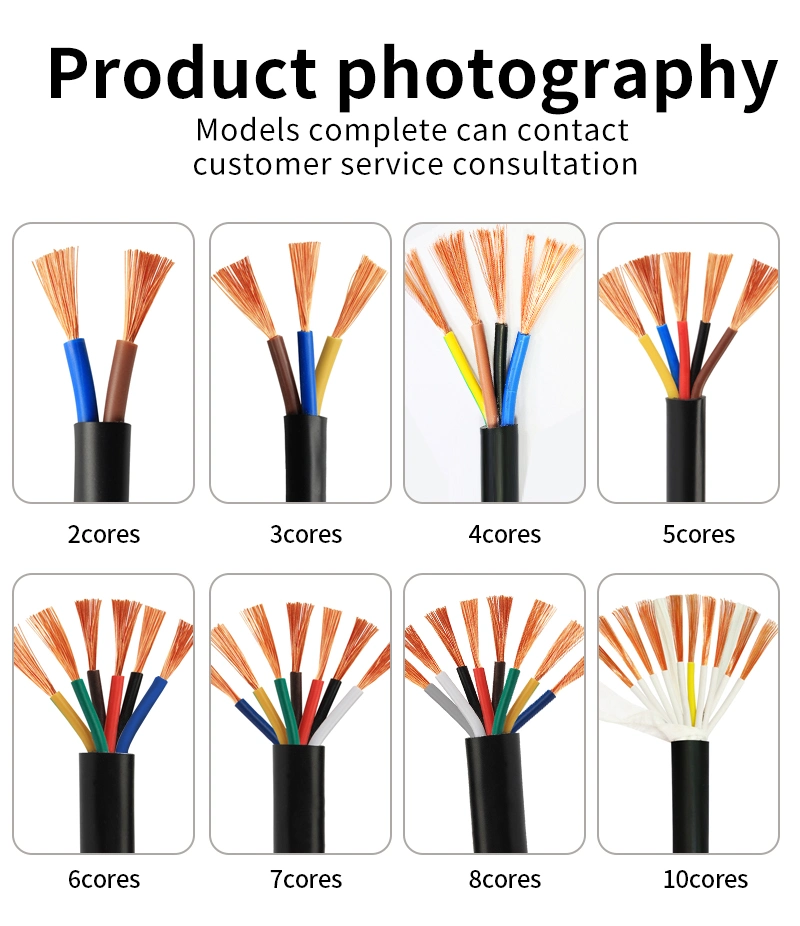 Minzan 3 Core 2.5mm Electrical Cable Price 2.5 mm 16 mm 1.5mm 1 mm 0.75 mm Rvv 2 Core Electric Wire