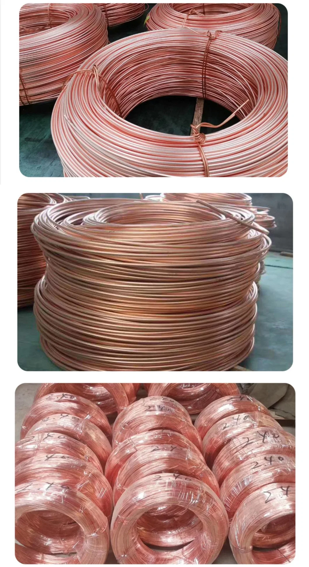 99.99/99.98/99.97/99.95 Copper Wire Non Ferrous Metal Brass Bare Copper Wire