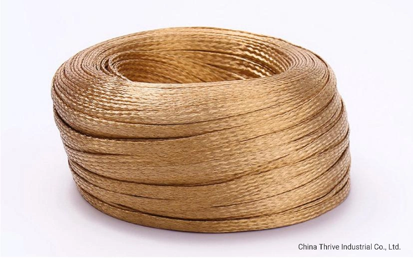 Flat Flexible Bare Braided Copper Wire