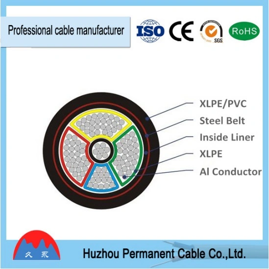 Electrical Electric 3 Core 4 Core 5 Core 16mm 25mm 35mm 95mm Aluminum/Copper Core Steel Wire PVC/XLPE Underground Power Armoured Cable Electrical Cables