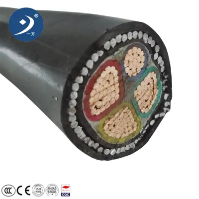 IEC 60502 600/1000V trifase a 4 core a bassa tensione XLPE Cavo elettrico flessibile per cavo elettrico isolato in PVC blindato FORNITORI (YJV/YJV22-0.6/1KV)